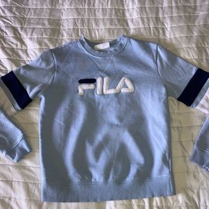 light blue Fila crew neck